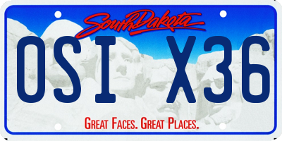 SD license plate 0SIX36