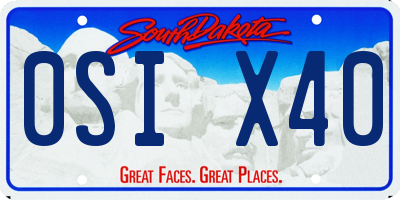 SD license plate 0SIX40