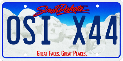 SD license plate 0SIX44