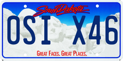 SD license plate 0SIX46