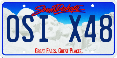SD license plate 0SIX48