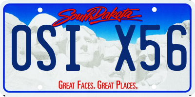 SD license plate 0SIX56