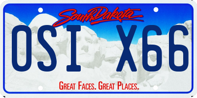 SD license plate 0SIX66