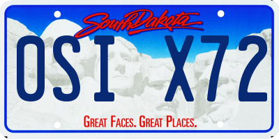 SD license plate 0SIX72