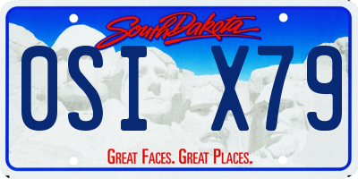 SD license plate 0SIX79