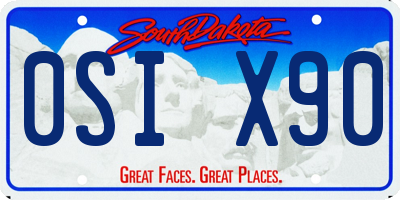 SD license plate 0SIX90
