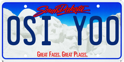 SD license plate 0SIY00