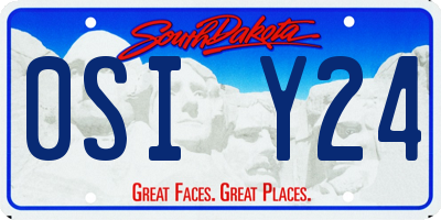 SD license plate 0SIY24