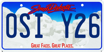 SD license plate 0SIY26