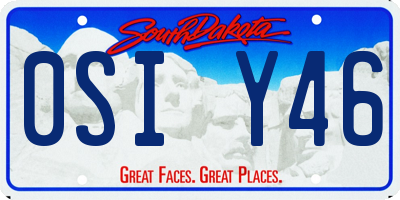 SD license plate 0SIY46