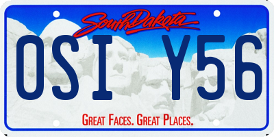 SD license plate 0SIY56