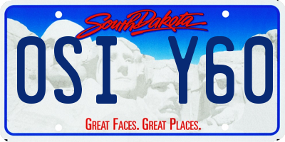 SD license plate 0SIY60
