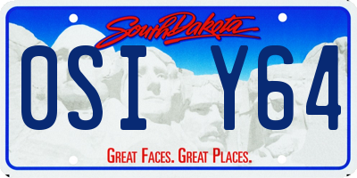 SD license plate 0SIY64