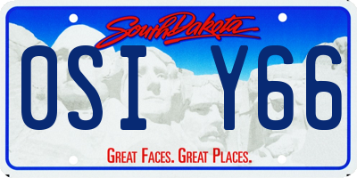SD license plate 0SIY66