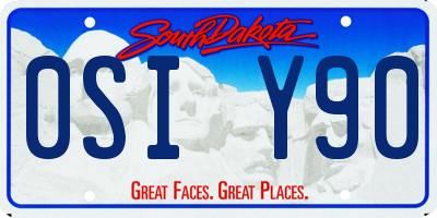 SD license plate 0SIY90