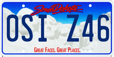 SD license plate 0SIZ46