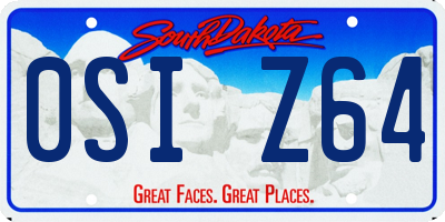 SD license plate 0SIZ64