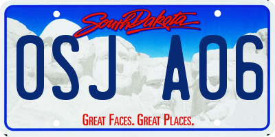 SD license plate 0SJA06