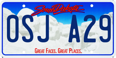 SD license plate 0SJA29