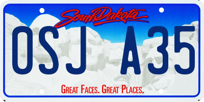 SD license plate 0SJA35