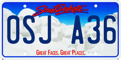 SD license plate 0SJA36