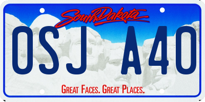 SD license plate 0SJA40