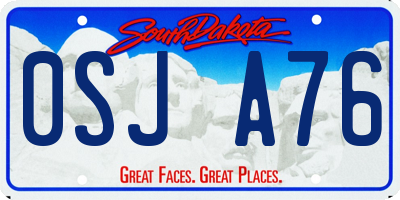 SD license plate 0SJA76