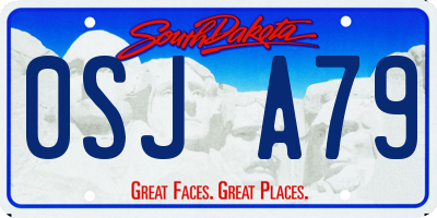 SD license plate 0SJA79