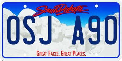 SD license plate 0SJA90
