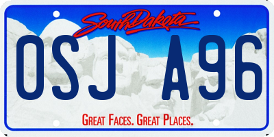 SD license plate 0SJA96