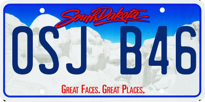 SD license plate 0SJB46