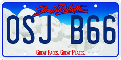 SD license plate 0SJB66