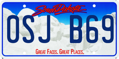 SD license plate 0SJB69