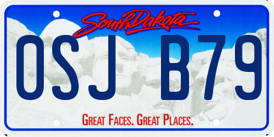 SD license plate 0SJB79