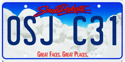 SD license plate 0SJC31