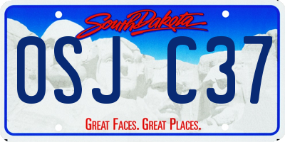 SD license plate 0SJC37