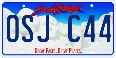 SD license plate 0SJC44