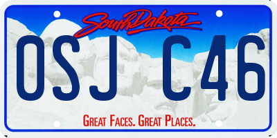 SD license plate 0SJC46