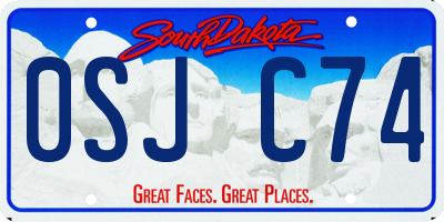 SD license plate 0SJC74