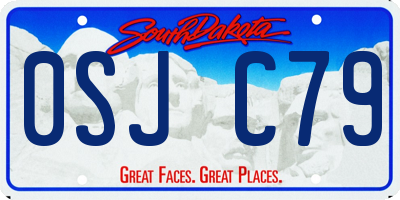 SD license plate 0SJC79