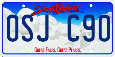 SD license plate 0SJC90