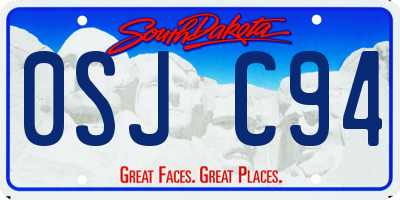 SD license plate 0SJC94
