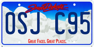 SD license plate 0SJC95
