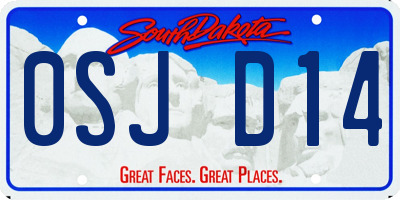SD license plate 0SJD14