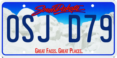 SD license plate 0SJD79