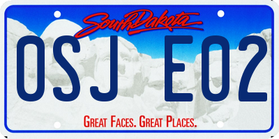 SD license plate 0SJE02