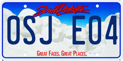 SD license plate 0SJE04