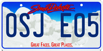 SD license plate 0SJE05