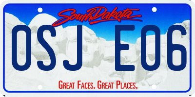 SD license plate 0SJE06