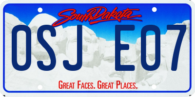 SD license plate 0SJE07